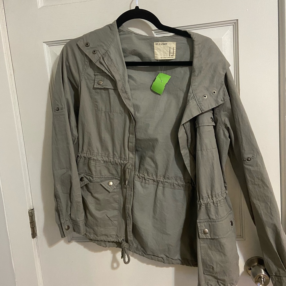 Grey fall/winter trench coat